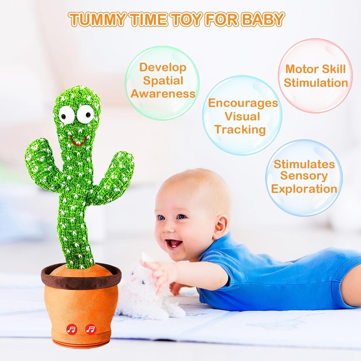 Storio Rechargeable Toys Talking Cactus Baby Toys for Kids.