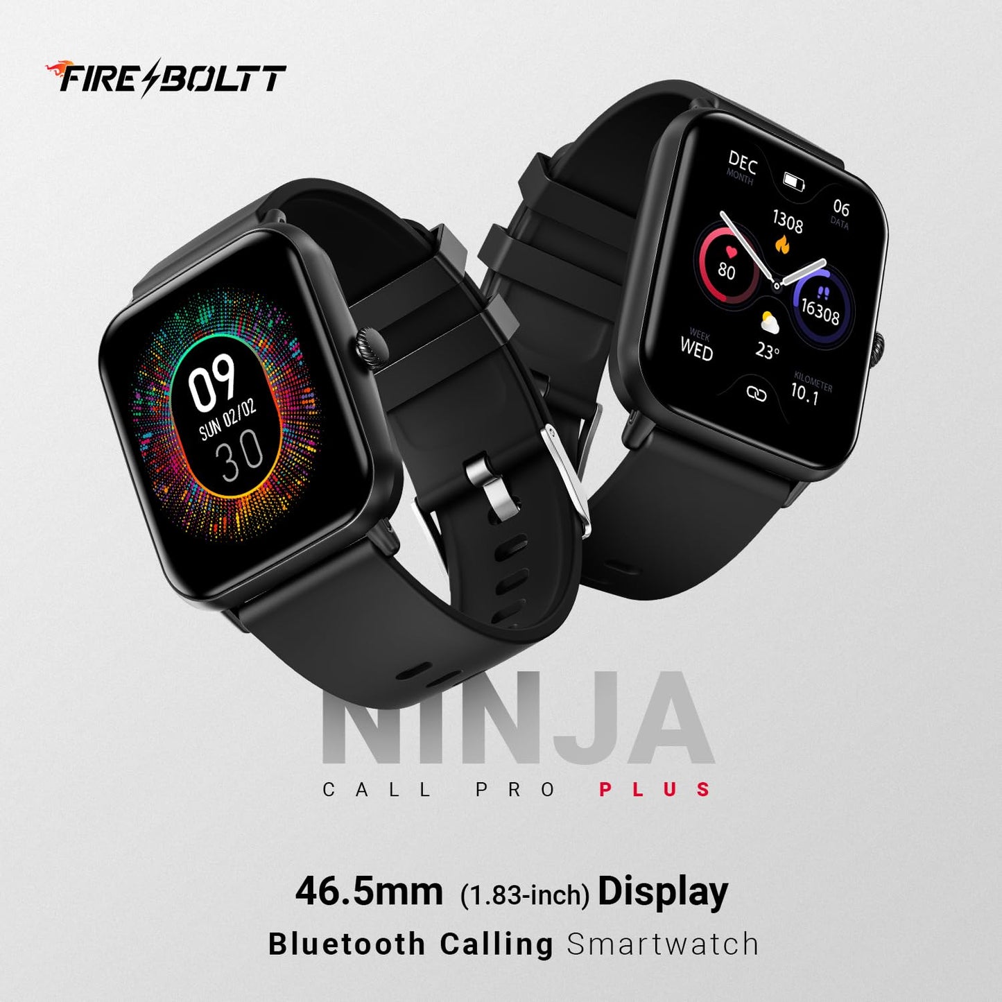 Fire-Boltt Ninja Call Pro Max Smart Watch 2.01 inch Display, Bluetooth Calling, 120+ Sports Modes, Health Suite, Voice Assistance (Grey)