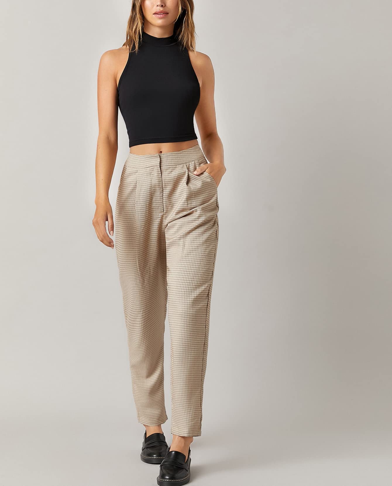 Slim Fit Sleeveless Crop Top for Women