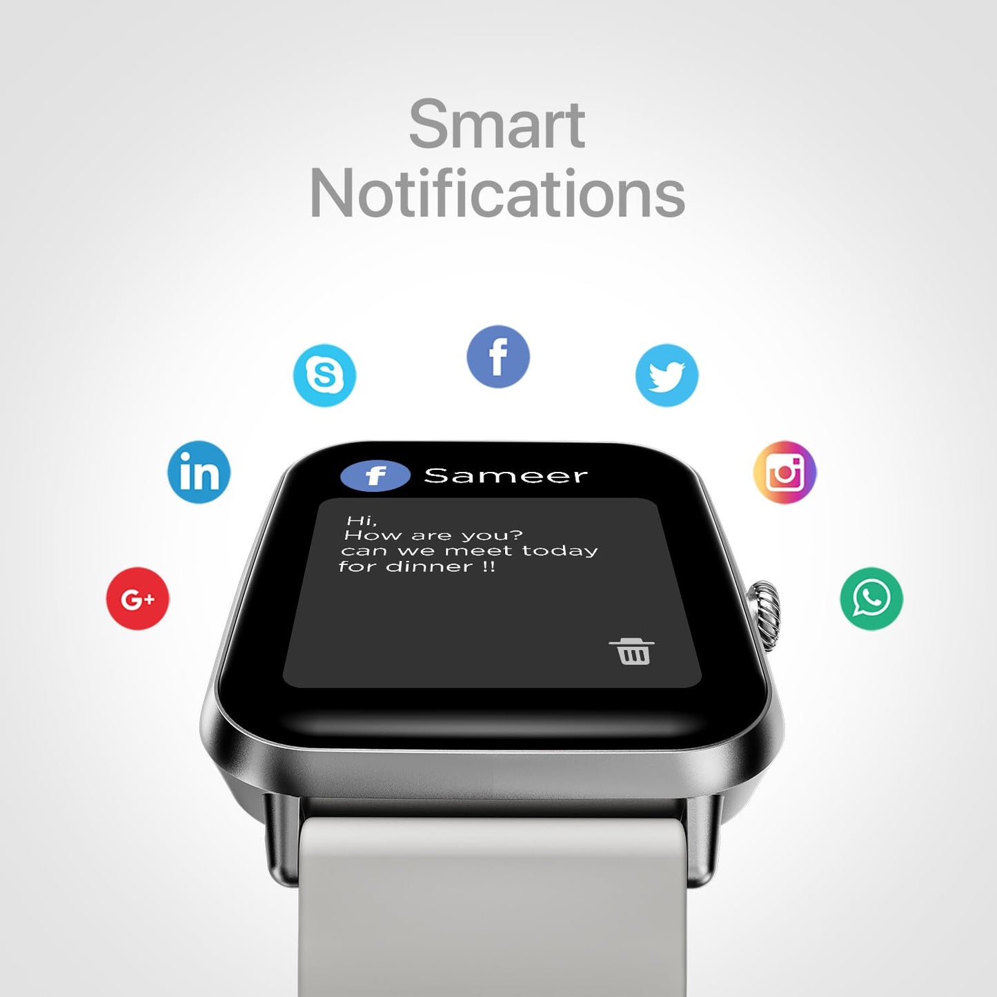 Fire-Boltt Ninja Call Pro Max Smart Watch 2.01 inch Display, Bluetooth Calling, 120+ Sports Modes, Health Suite, Voice Assistance (Grey)