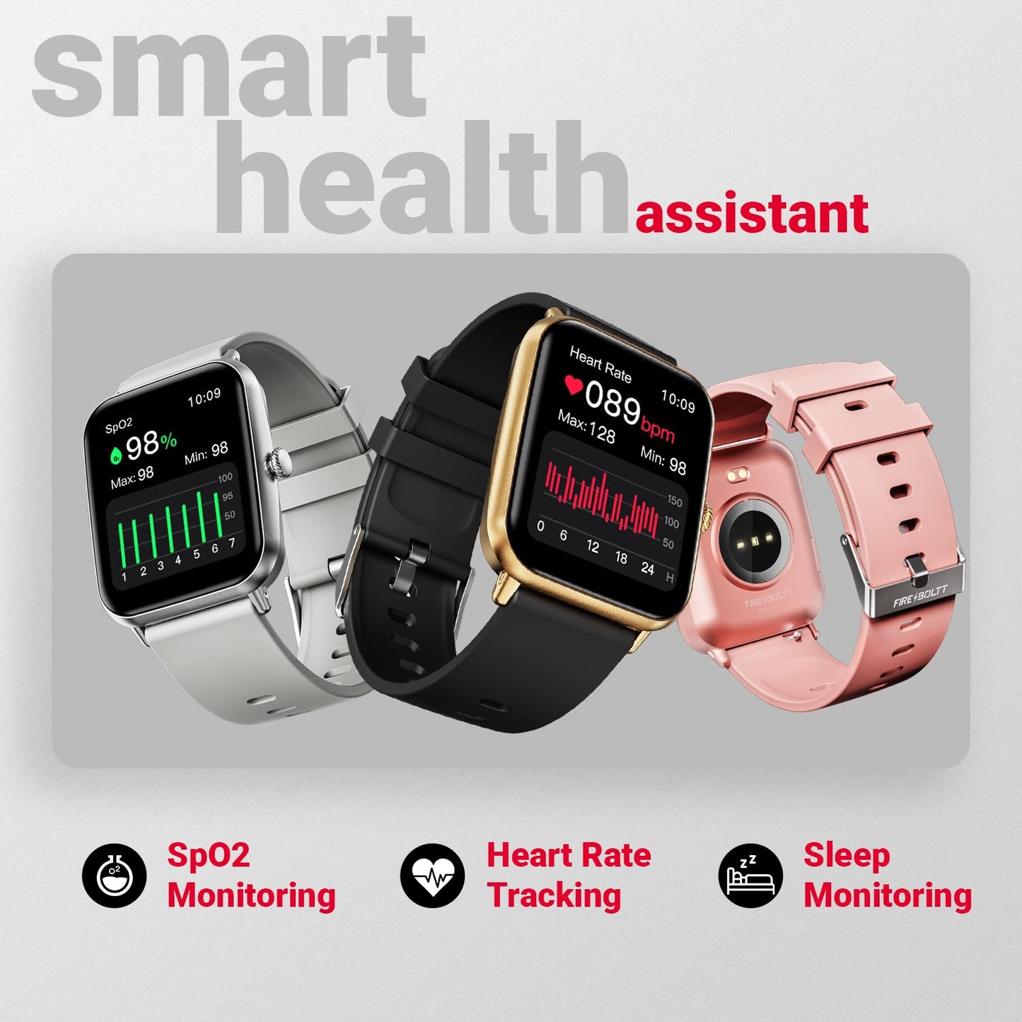 Fire-Boltt Ninja Call Pro Max Smart Watch 2.01 inch Display, Bluetooth Calling, 120+ Sports Modes, Health Suite, Voice Assistance (Grey)