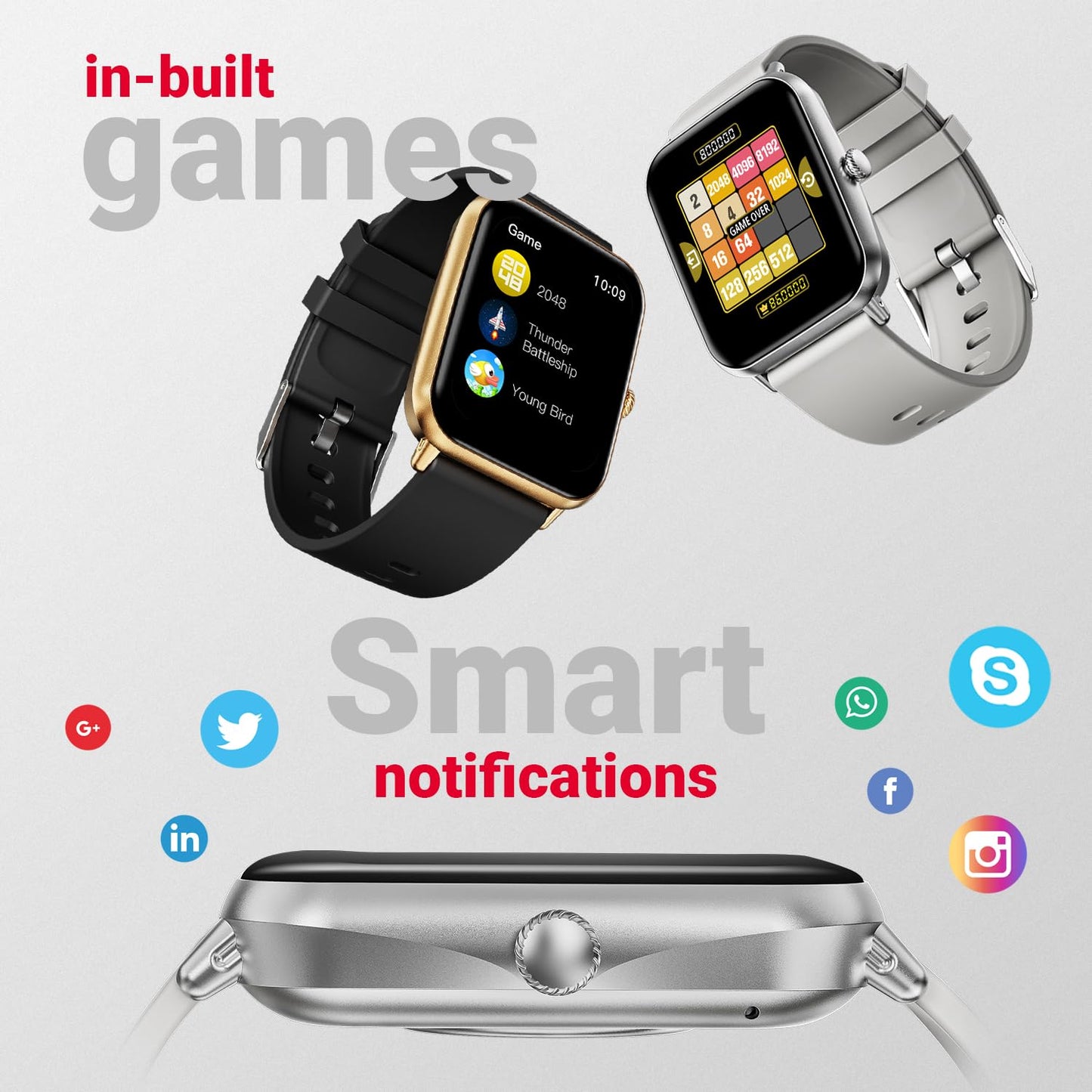 Fire-Boltt Ninja Call Pro Max Smart Watch 2.01 inch Display, Bluetooth Calling, 120+ Sports Modes, Health Suite, Voice Assistance (Grey)