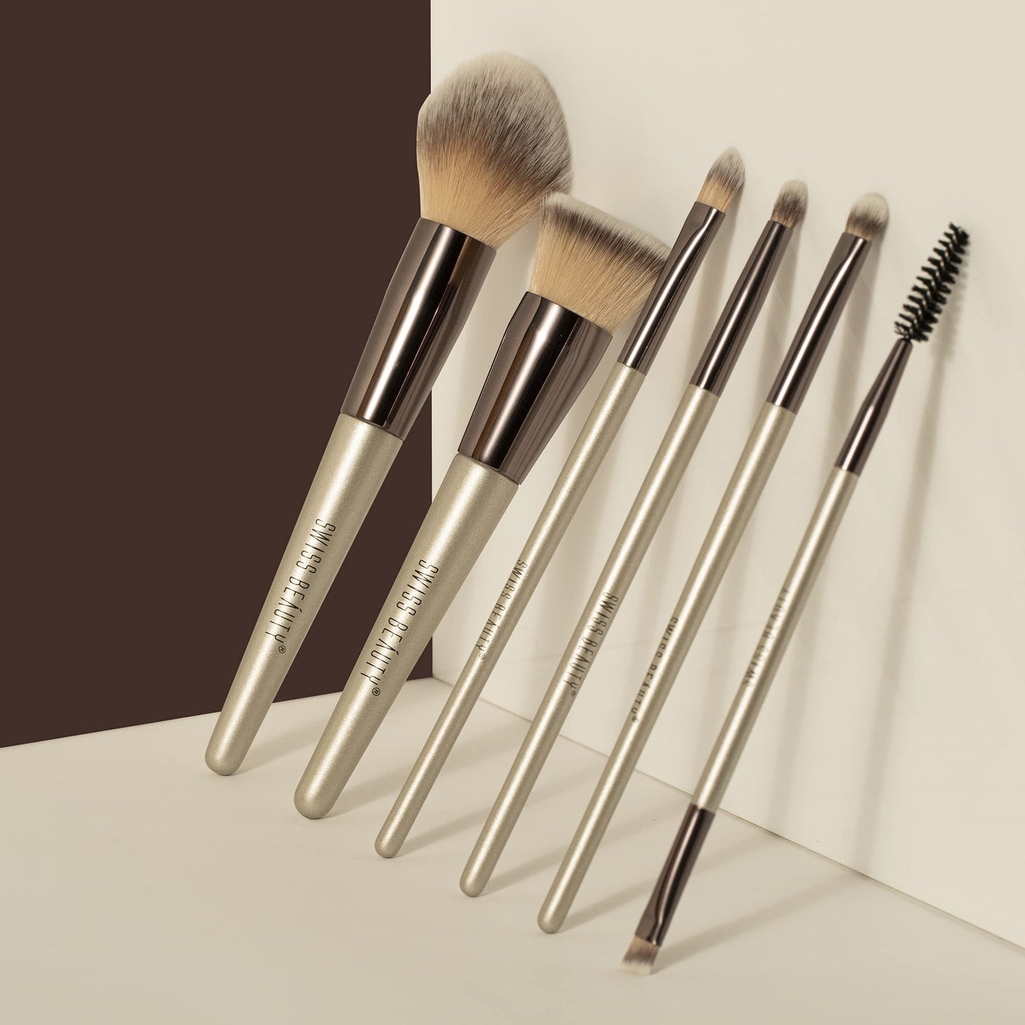 Swiss Beauty Professional Face & Eye Brush Set of 6 with Synthetic Fibres