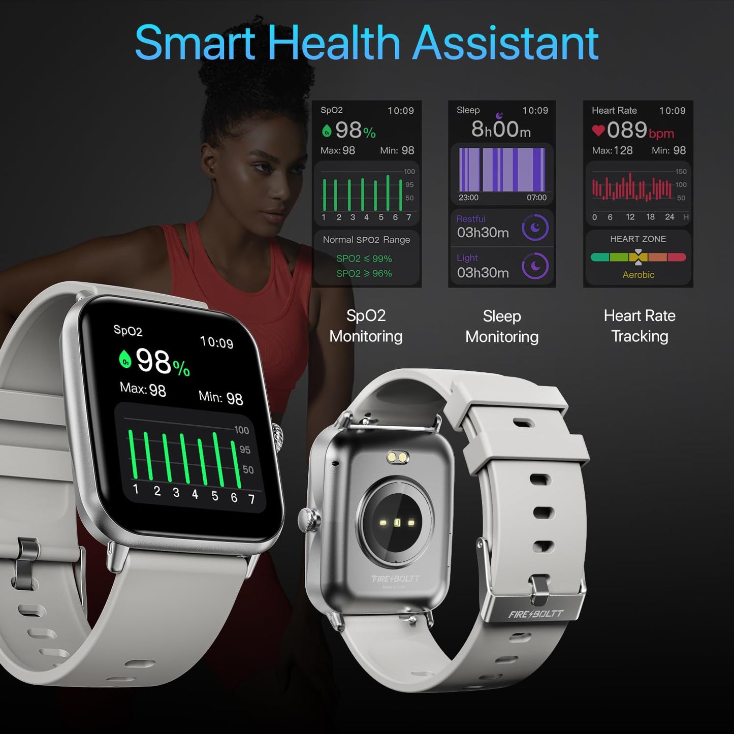Fire-Boltt Ninja Call Pro Max Smart Watch 2.01 inch Display, Bluetooth Calling, 120+ Sports Modes, Health Suite, Voice Assistance (Grey)