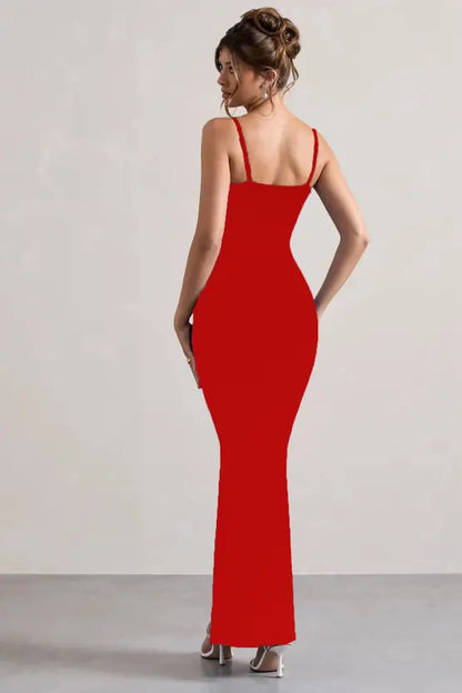 Women Bodycon Black Maxi/Full Length Dress